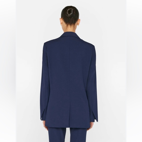 FRAME Oversized Raw Edge Navy Blazer XS - Picture 13 of 15